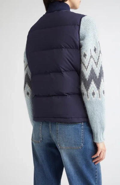 Eleventy Down Puffer Vest In Blue