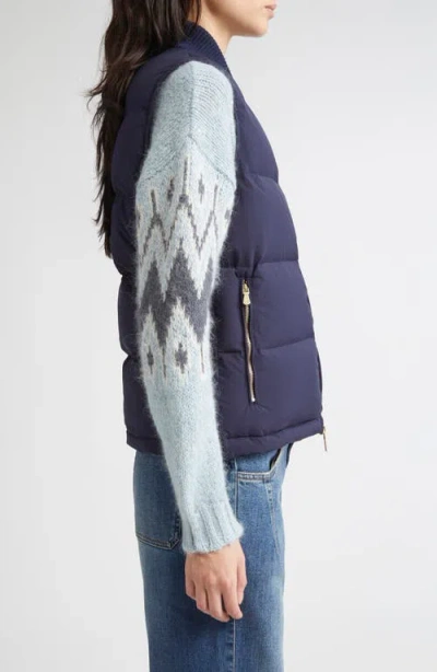 Eleventy Down Puffer Vest In Blue