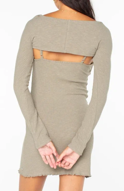 Roxy Twin Flame Minidress & Shrug Set In Black