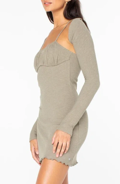 Roxy Twin Flame Minidress & Shrug Set In Black