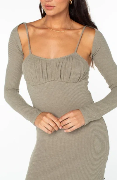 Roxy Twin Flame Minidress & Shrug Set In Black