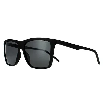 Polaroid Pld 2050/s 807 M9 Unisex Rectangle Sunglasses In Black