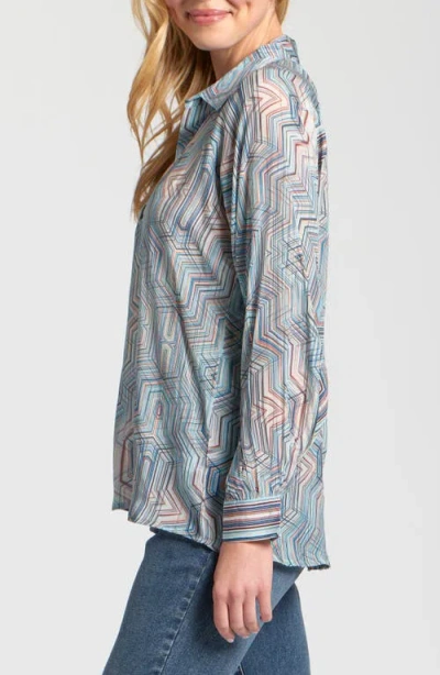 Apny Long Sleeve Shirt In Blue