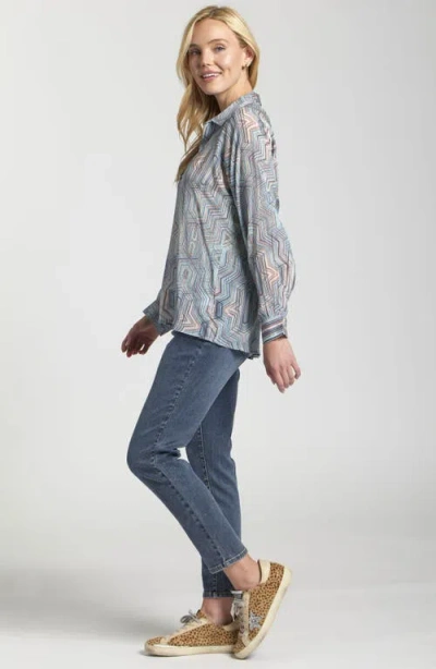 Apny Long Sleeve Shirt In Blue