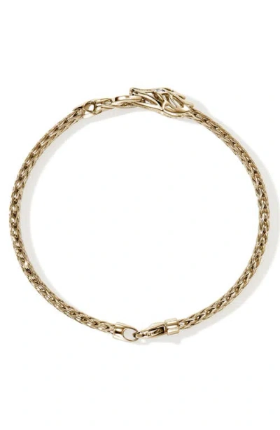 John Hardy Naga Bracelet Gold Diamonds 3.5mm In Gray