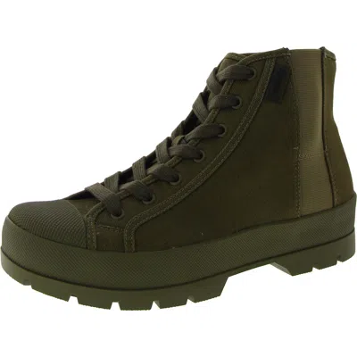 Zodiac Logan Womens Canvas Lifestyle High-top Sneakers In Green
