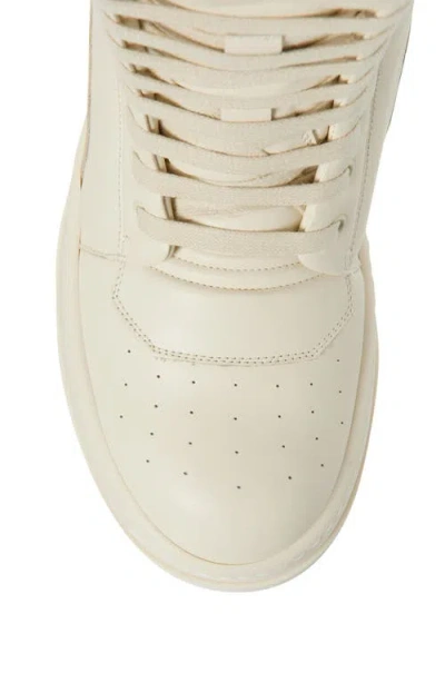 Rick Owens White High-top Sneakers With Platform Sole In White
