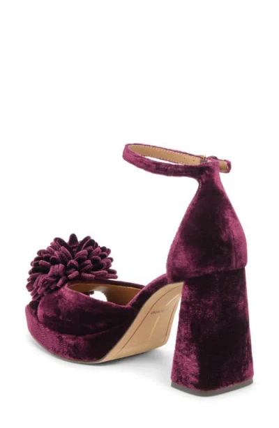 Dolce Vita Women's Perel Flower Two-piece Platform High-heel Dress Sandals In Purple