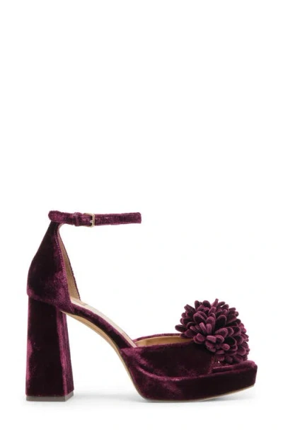 Dolce Vita Women's Perel Flower Two-piece Platform High-heel Dress Sandals In Purple