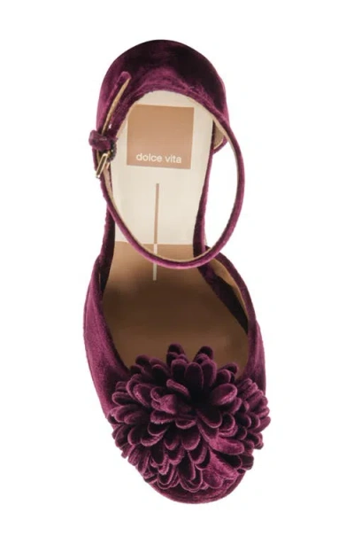 Dolce Vita Women's Perel Flower Two-piece Platform High-heel Dress Sandals In Purple