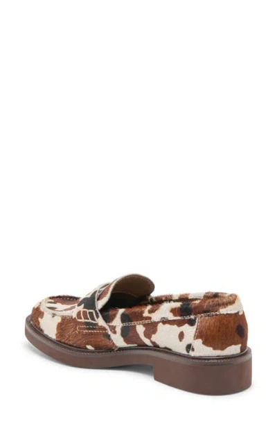 Dolce Vita Tiggy Loafers Cocoa Taurus Calf Hair In Multi