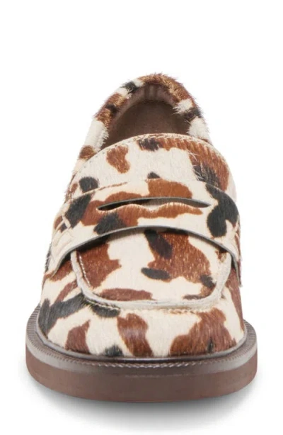 Dolce Vita Tiggy Loafers Cocoa Taurus Calf Hair In Multi