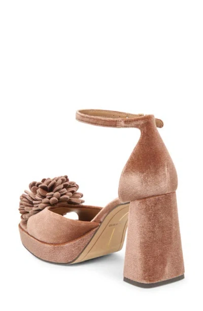 Dolce Vita Women's Perel Flower Two-piece Platform High-heel Dress Sandals In Brown