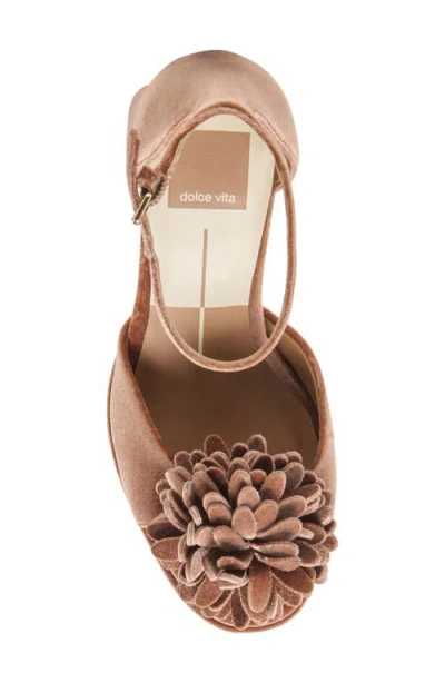 Dolce Vita Women's Perel Flower Two-piece Platform High-heel Dress Sandals In Brown