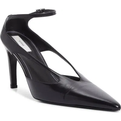 Totême Cutout Leather Pointed-toe Pumps In Black