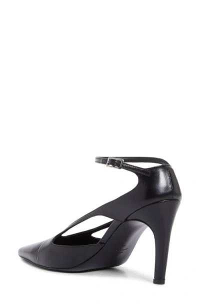 Totême Cutout Leather Pointed-toe Pumps In Black