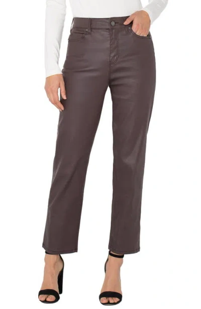Liverpool Los Angeles Women's Kennedy High Rise Cropped Pants In Brown