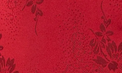 Liverpool Los Angeles Floral Print Satin Blouse In Red