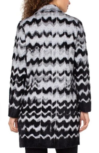 Liverpool Los Angeles Open Front Sweater Coat In Black