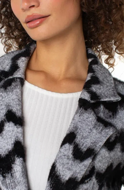 Liverpool Los Angeles Open Front Sweater Coat In Black