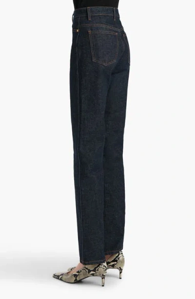 Khaite Womens Benson Bonnie Straight-leg Denim-blend Jeans In Blue