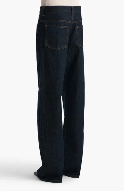 Khaite Womens Benson Bonnie Straight-leg Denim-blend Jeans In Blue