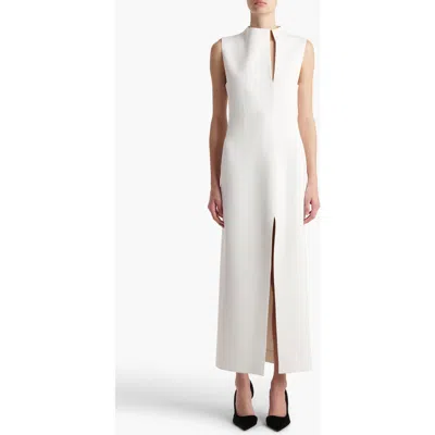 Khaite Lowen Satin-crepe Midi Dress In White