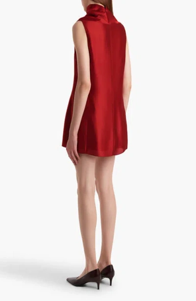 Khaite Womens Crimson Daria Sleeveless Woven Mini Dress In Red