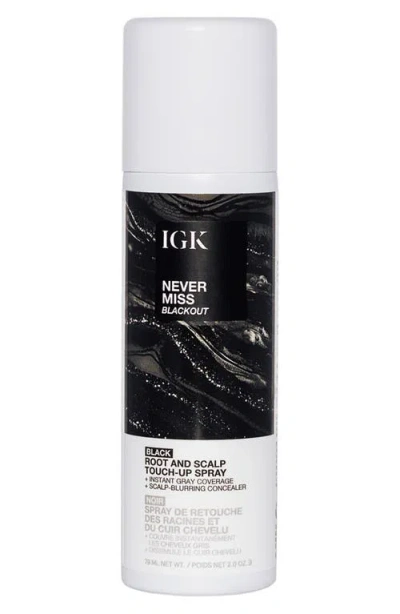 Igk Never Miss Root And Scalp Touch-up Spray - Blackout In Black