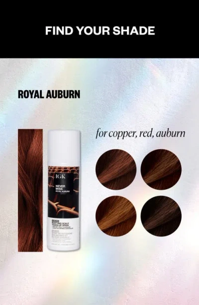 Igk Never Miss Root And Scalp Touch-up Spray - Royal Auburn In Brown