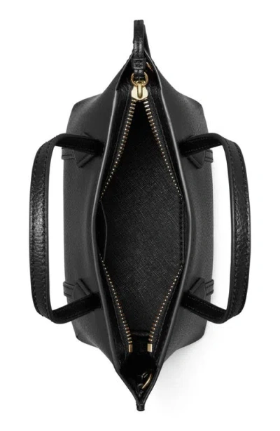 Tory Burch Black Leather Mini Perry Handbag In Black