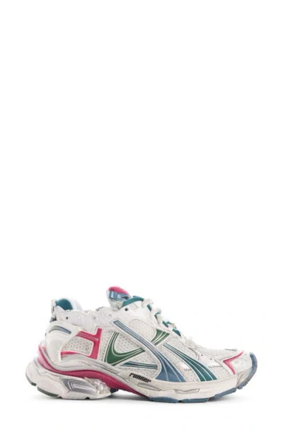 Balenciaga Chunky Rubber Sole Runner Sneakers For Women In White