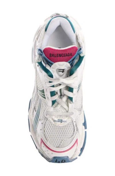 Balenciaga Chunky Rubber Sole Runner Sneakers For Women In White