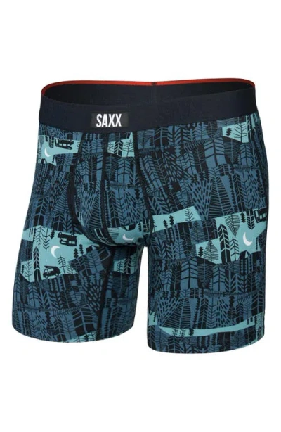 Saxx Vibe Xtra Soft Comfort Boxer Briefs In Blue