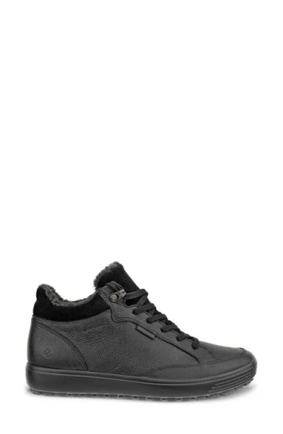 Ecco Soft 7 Tred Fleece Lined Sneaker In Black