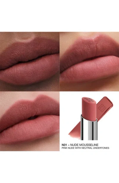 Givenchy Le Rouge Velvet Matte Long-lasting Lipstick N01 Nude Mousseline 0.1oz/2.3g In Brown