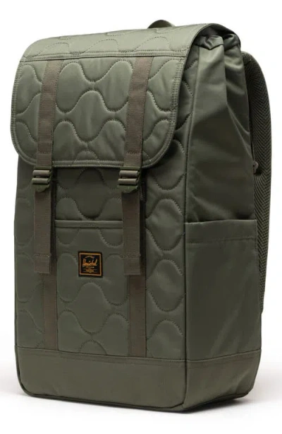 Herschel Supply Co Womens Beetle Retreat Quilted Shell Backpack 23l In Black
