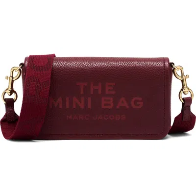 Marc Jacobs Mini Leather Shoulder Bag With Adjustable Strap In Red