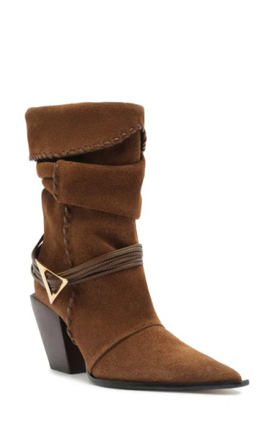 Schutz Sable Pointed Toe Boot In Brown