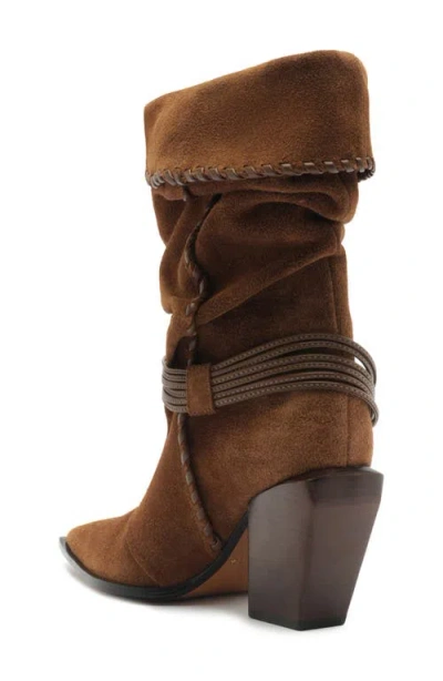 Schutz Sable Pointed Toe Boot In Brown