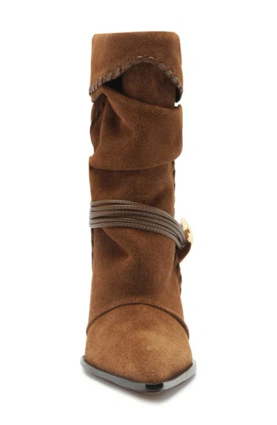 Schutz Sable Pointed Toe Boot In Brown
