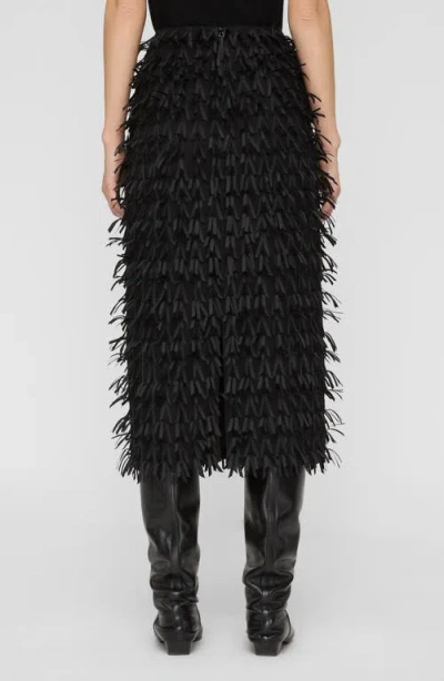 Lafayette 148 New York Embellished Straight Midi Skirt In Black