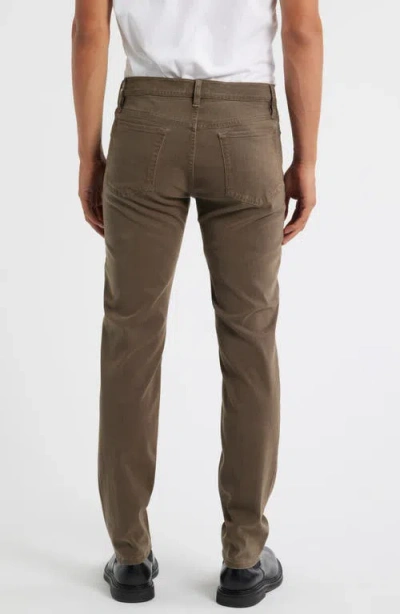 Frame L'homme Slim Fit Five-pocket Twill Pants In Brown