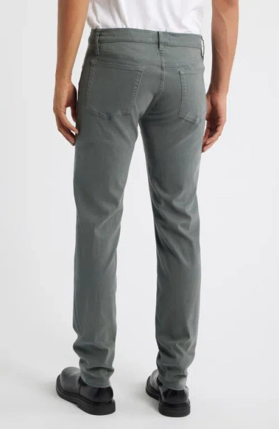 Frame L'homme Slim Fit Five-pocket Twill Pants In Gray
