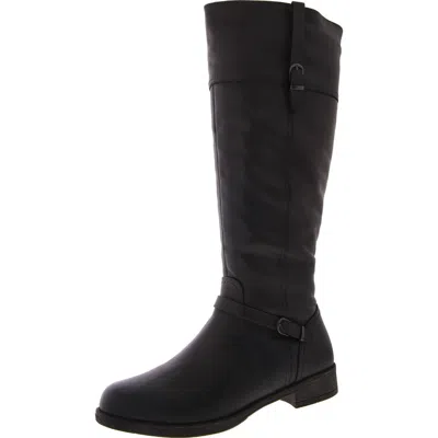 Propét Tasha Womens Leather Block Heel Mid-calf Boots In Black