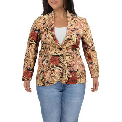 Ferragamo Womens Wool Back Slit One-button Blazer In Multi