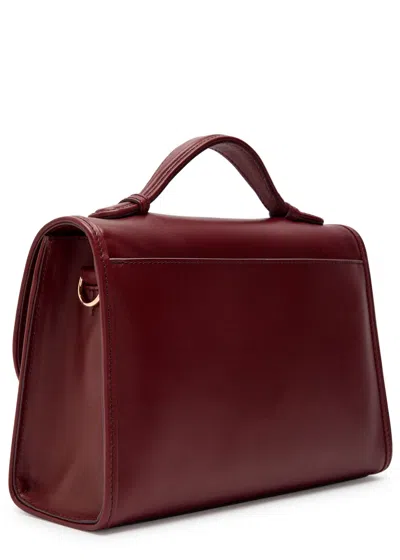 Gabriela Hearst Leonora Medium Leather Top Handle Bag In Burgundy
