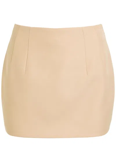 Wardrobe.nyc Canvas-wool Mini Skirt In Brown