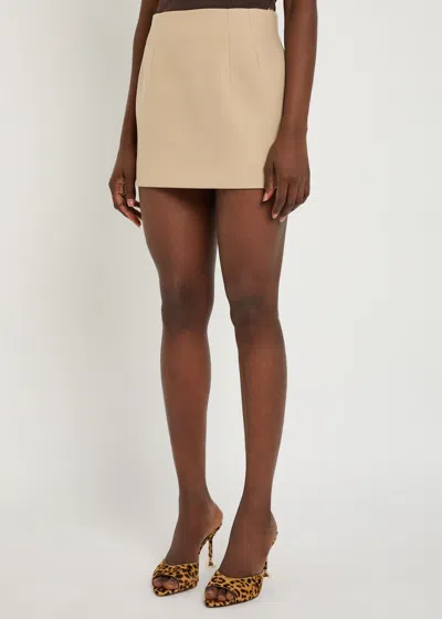 Wardrobe.nyc Canvas-wool Mini Skirt In Brown