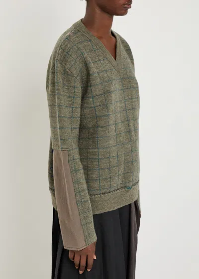 Maison Margiela Distressed Wool Jumper In Pattern